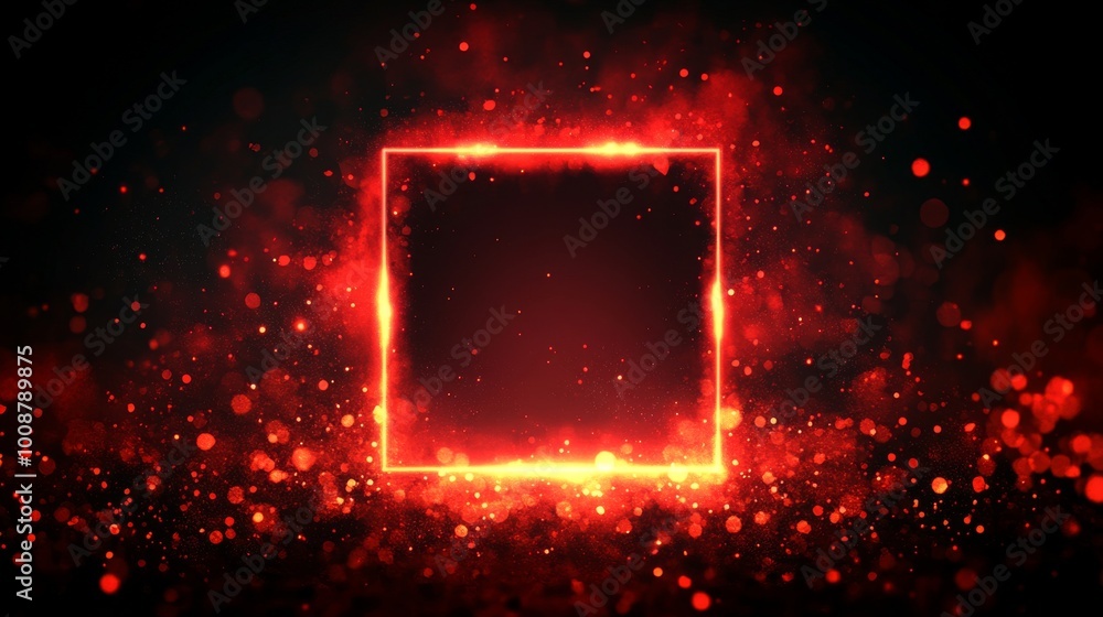 Canvas Prints Future interface hud for E-sports and technology businesses with a red display.