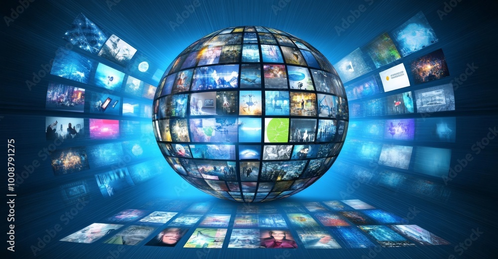 Aufkleber an economic growth concept on a global business network based on digital marketing. data analysis of