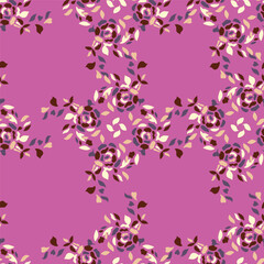 Seamless pattern with beautiful roses. Vector illustration
