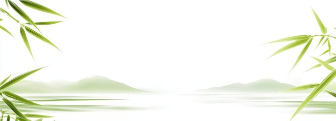 Fototapeta premium This book illustrates the landscape in Chinese blue artistic conception ink