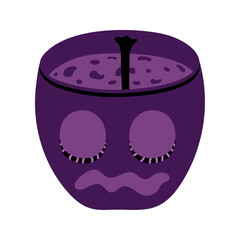 Happy Halloween day isolate element of candle skull.