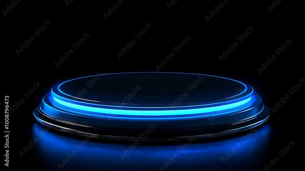 Poster the blue hologram hud circle interfaces offer digital data network protection and future technology 