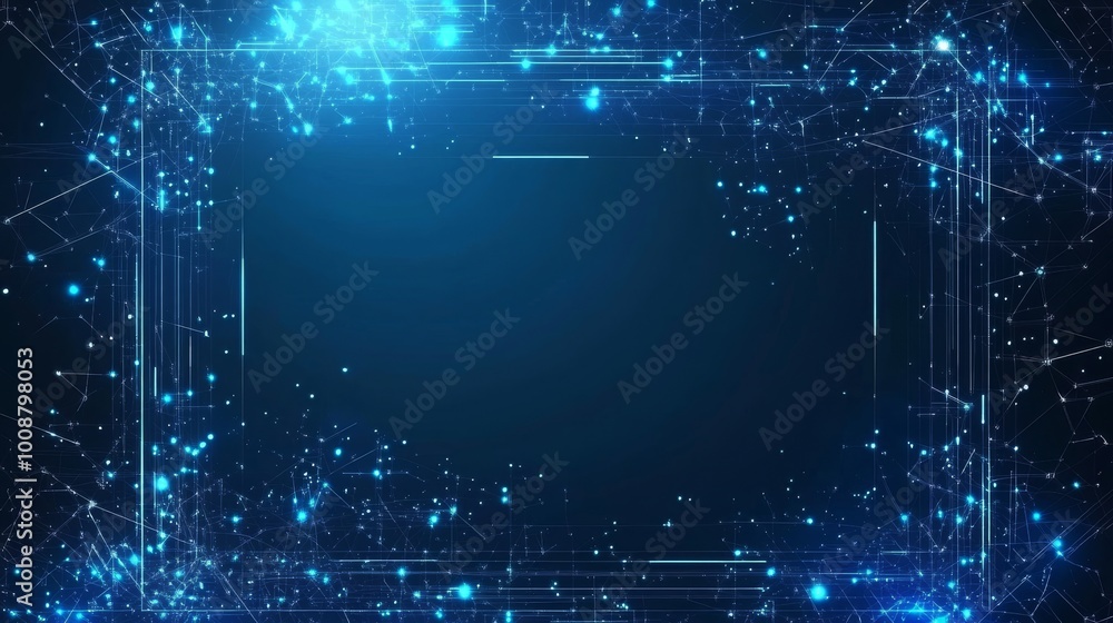Poster An abstract digital technology element representing hi-tech sci-fi display interfaces