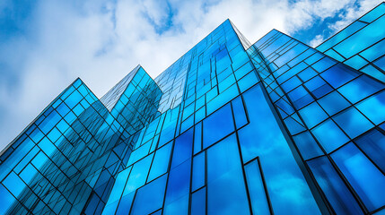 Architectonics of abstract blue color with futuristic design, abstract blue architecture, architecture, modern, building, architecture with futuristic design