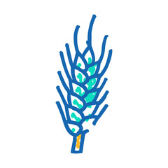 green barley plant doodle icon sketch vector. green barley plant sign. isolated symbol illustration