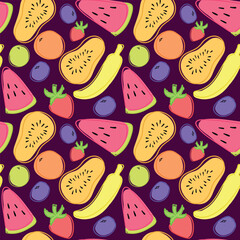 Fruits Mix pattern for your design