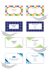 Print Abstract wavy elegant business card template.