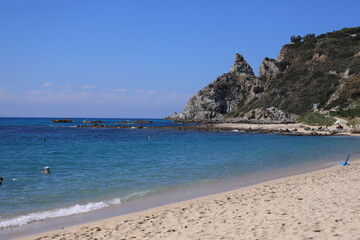 beach of capo vaticano, tropea, italy, calabria