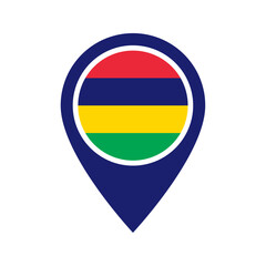 Mauritius flag location icon