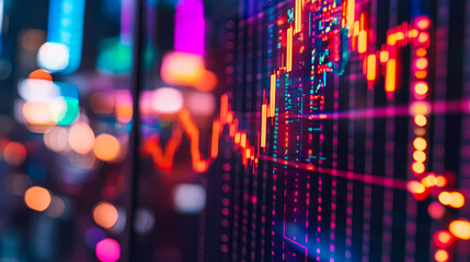 Generative AI, Neon Blaze: Reflecting the Highs and Lows of Stocks