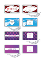 Print creative visit cards with color variation.