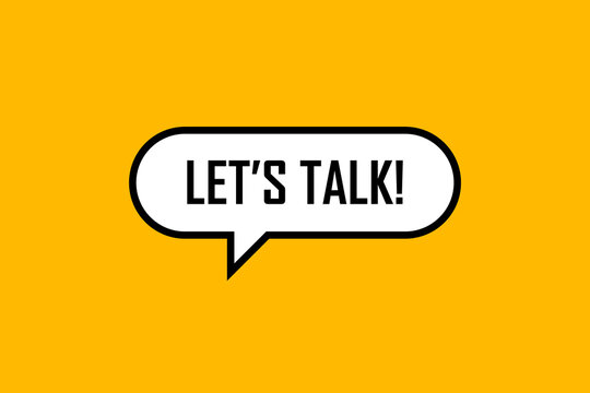 Let's talk bubble icon. Flat style. Vector icon