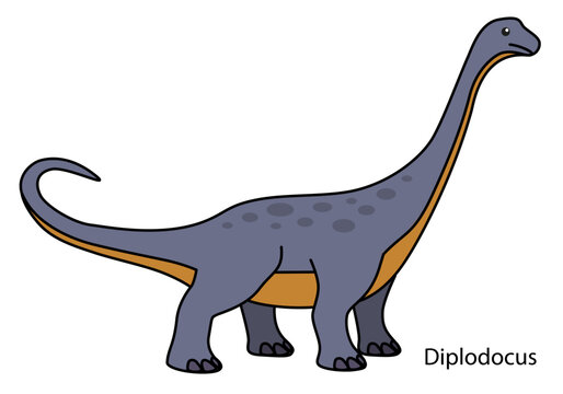 Dessin d&rsquo;un diplodocus pour illustrer les dinosaures g&eacute;ants de la pr&eacute;histoire