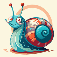 snail on a white background