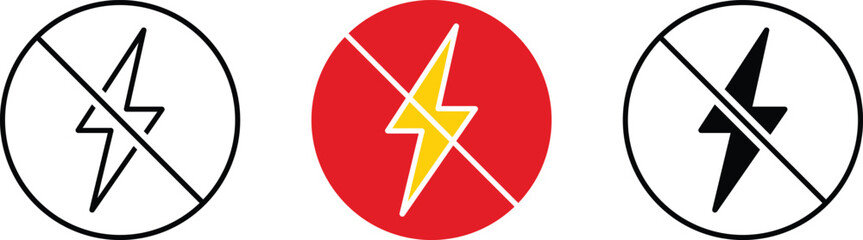 Blackout, System failure in the power system icon. Vector illustration