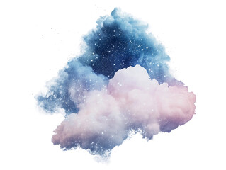 Obraz premium Soft Pastel Clouds with Sparkling Stars