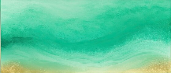 Obraz premium Abstract Green and Gold Watercolor
