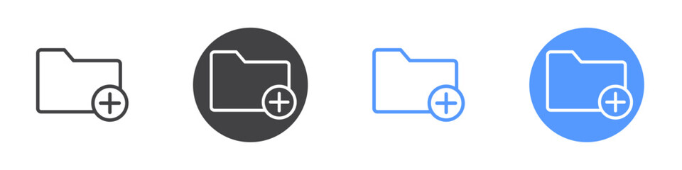 Add folder icon Thin outline art symbol