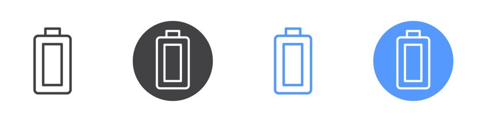 Battery full icon Thin outline art symbol