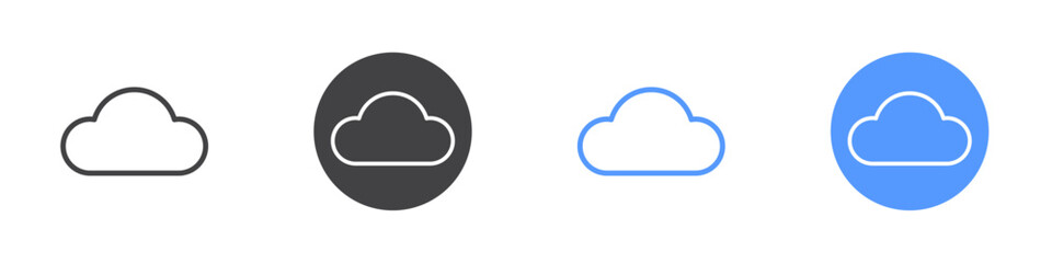 Cloud icon Thin outline art symbol