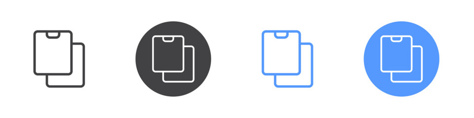 Copy icon Thin outline art symbol