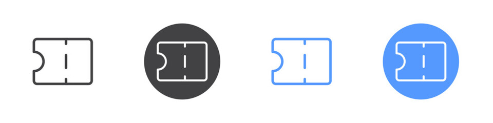 Coupon icon Thin outline art symbol