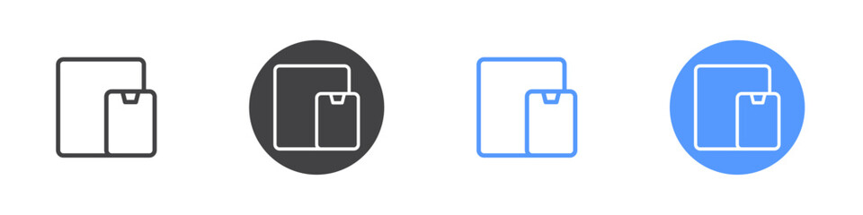 Devices icon Thin outline art symbol