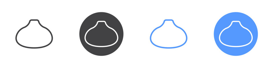 Dimsum icon Thin outline art symbol