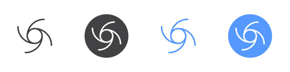 Hurricane icon Thin outline art symbol