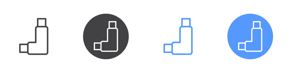 Obraz premium Inhaler icon Thin outline art symbol