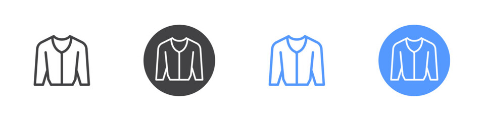 Jacket icon Thin outline art symbol