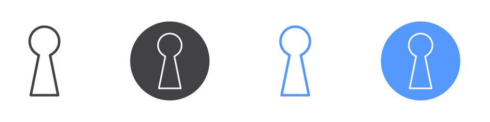 Key icon  Thin outline art symbol