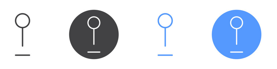 Map icon Thin outline art symbol