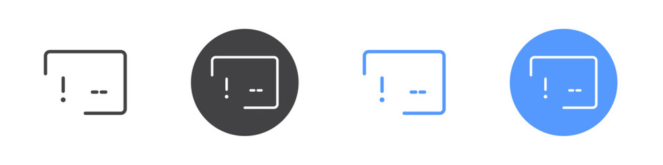 Payment error icon Thin outline art symbol