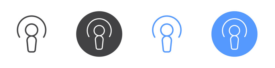 Podcast icon Thin outline art symbol