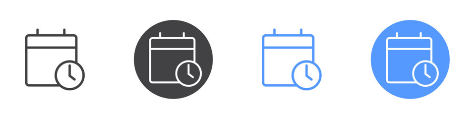 Schedual icon Thin outline art symbol