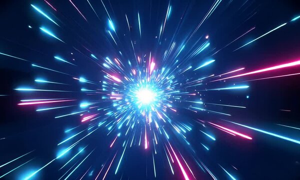 Cosmic Blast:  A Digital Rendering of a Starburst or Supernova