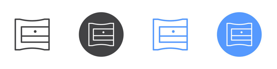 Sharpner icon Thin outline art symbol