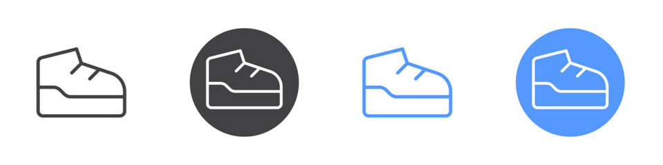 Shoe icon Thin outline art symbol