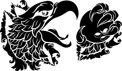 Bald Eagle Hawk Ripping Bowling Ball Mascot