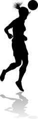 Female Soccer Football Player Woman Silhouette