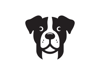 Dog head icon. Silhouette simple. Flat style. Cartoon dog face. Logo design template. Vector illustration Animal Logotype concept. 