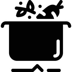 Simple vector icon saucepan