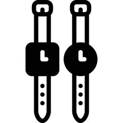 Simple vector icon wristwatch