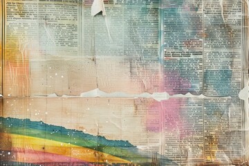 Prism rainbow ephemera border newspaper backgrounds drawing.