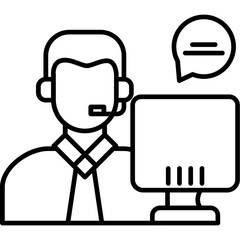 Customer service agent Icon