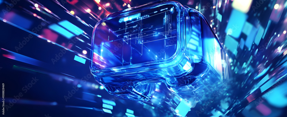 Aufkleber virtual digital reality. concept of future technology of metaverse. virtual digital net, innovative 