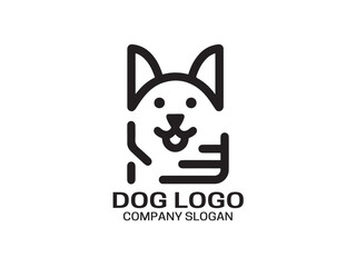 Dog Logo design template. Dog head icon. Vector illustration.