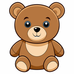 Teddy Bear Icon symbol vector illustration isolated on white background.