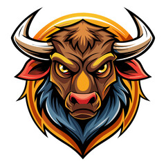 bull head with horns